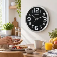 ESPERANZA WALL CLOCK ZURICH I BLACK   – pilt 4