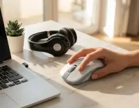 ESPERANZA WIRELESS 2.4GHZ OPTICAL MOUSE 4D USB URANUS WHITE/GREY – pilt 2