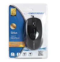 ESPERANZA SIRIUS 3D WIRED OPTICAL MOUSE USB BLACK/BLACK