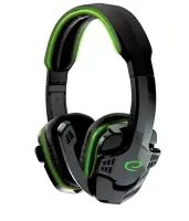 ESPERANZA STEREO HEADPHONES WITH MICROPHONE FOR GAMERS RAVEN GREEN