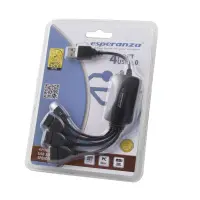 ESPERANZA USB 2.0 HUB 3 USB PORTS + 1 MICRO USB – pilt 2