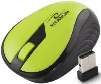 TITANUM WIRELESS 2.4GHZ OPTICAL MOUSE 3D USB RAINBOW GREEN