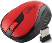TITANUM WIRELESS 2.4GHZ OPTICAL MOUSE 3D USB RAINBOW RED