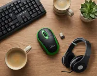 TITANUM WIRELESS 2.4GHZ OPTICAL MOUSE 3D USB VULTURE BLACK/GREEN