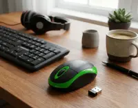 TITANUM WIRELESS 2.4GHZ OPTICAL MOUSE 3D USB VULTURE BLACK/GREEN – pilt 5