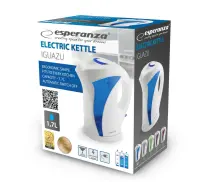 ESPERANZA ELECTRIC KETTLE IGUAZU 1.7 L WHITE/BLUE – pilt 2