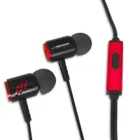 ESPERANZA METAL EARPHONES WITH MICROPHONE EH207 BLACK/RED – pilt 2