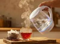 ESPERANZA ELECTRIC GLASS KETTLE WITH LED LIGHT SALTO ANGEL 1.7 L WHITE – pilt 3