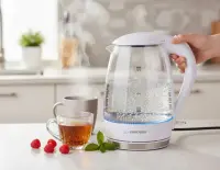 ESPERANZA ELECTRIC GLASS KETTLE WITH LED LIGHT SALTO ANGEL 1.7 L WHITE – pilt 4