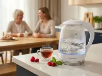 ESPERANZA ELECTRIC GLASS KETTLE WITH LED LIGHT SALTO ANGEL 1.7 L WHITE – pilt 6