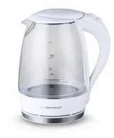 ESPERANZA ELECTRIC GLASS KETTLE WITH LED LIGHT SALTO ANGEL 1.7 L WHITE – pilt 8