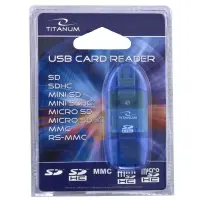 TITANUM TA101B SDHC USB 2.0 CARD READER BLUE – pilt 3