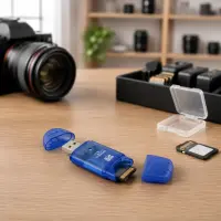 TITANUM TA101B SDHC USB 2.0 CARD READER BLUE – pilt 8