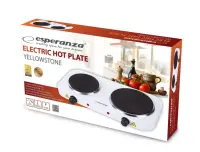 ESPERANZA ELECTRIC HOT PLATE YELLOWSTONE WHITE 2500W – pilt 2