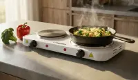 ESPERANZA ELECTRIC HOT PLATE YELLOWSTONE WHITE 2500W – pilt 5