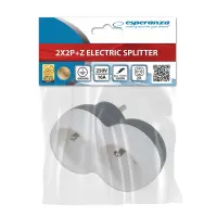 ESPERANZA ELEC. SOCKET SPLITTER 2 SOCKET WHITE/GREY – pilt 2