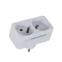 ESPERANZA ELEC. SOCKET SPLITTER 2 SOCKETS WHITE – pilt 5