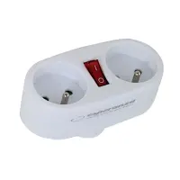 ESPERANZA ELEC. SOCKET SPLITTER 2 SOCKETS SWITCH WHITE – pilt 4