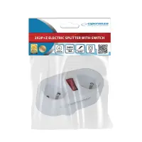 ESPERANZA ELEC. SOCKET SPLITTER 2 SOCKETS SWITCH WHITE – pilt 5