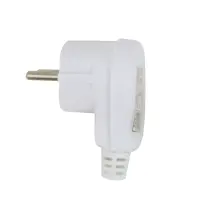 ESPERANZA ANGLED PLUG WITH GROUNDING WHITE