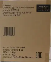 SALE OUT. Caso HW 616 Turbo Hot Water Dispenser, Capacity 2.5 L, Stainless steel, Black | SALE OUT. Caso Turbo Hot Water Dispenser | HW 616 | Water Dispenser | 2600 W | 2.5 L | Plastic/Stainless Steel | Black/Stainless Steel | DAMAGED PACKAGING