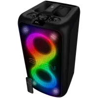 2.0 portable speaker SVEN PS-960, black, power output 2x80W (RMS), TWS, Bluetooth, FM, USB, LED-display, lithium battery