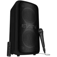 2.0 portable speaker SVEN PS-960, black, power output 2x80W (RMS), TWS, Bluetooth, FM, USB, LED-display, lithium battery – pilt 2