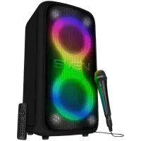 2.0 portable speaker SVEN PS-960, black, power output 2x80W (RMS), TWS, Bluetooth, FM, USB, LED-display, lithium battery