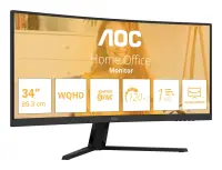 AOC CU34B3E | 34 " | VA | WQHD | 21:9 | 120 Hz | 4 ms | 3440 x 1440 pixels | 300 cd/m² | HDMI ports quantity 1 | Black – pilt 6