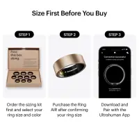 Ultrahuman | Ring Air | Brushed Rose Gold | Size 8 | Smart Ring