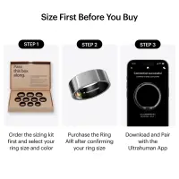 Ultrahuman | Ring Air | Space Silver | Size 9 | Smart Ring