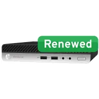 HP Renewed Grade B | ProDesk 600 G4 DM | Intel Core i3 | i3‑8100T | 8 GB | NVMe | 128 GB | Intel UHD Graphics 630 | Windows 11 Home