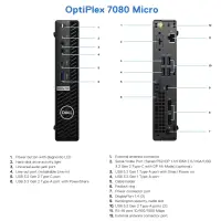 DELL Renewed Grade A | OptiPlex 7080 Micro | Intel Core i5 | i5‑10500T | 16 GB | SSD | 256 GB | Intel UHD Graphics 630 | Windows 11 Pro – pilt 3