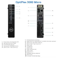 DELL Renewed Grade A | OptiPlex 3080 Micro | Intel Core i5 | i5‑10500T | 8 GB | SSD | 256 GB | Intel UHD Graphics 630 | Windows 11 Pro – pilt 2