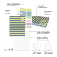 Spiraalköites märkmik APLI, A4, 80 lehte, ruuduline, sidrunikollane
