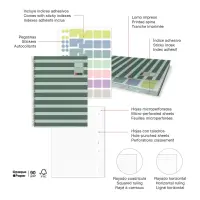 Spiraalköites märkmik APLI, A4, 80 lehte, ruuduline, samblaroheline