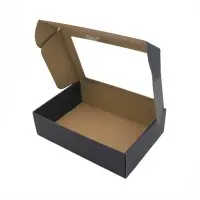 Kinkekarp  A4 PVC aknaga, 305 x 215 x 85, must (kogus 2 tükki) – pilt 2