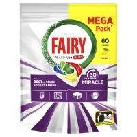Nõudepesumasina kapslid  FAIRY Platinum+ Lemon Miracle, 60 tk