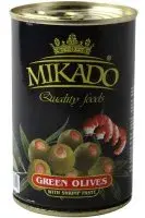 MIKADO Täidetud oliivid, kreveti täidisega, 314 ml/ 280 g/ 90 g (kogus 2 tükki)