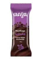 Glasuurkohuke AASA, mustikaga, kaetud belgia šokolaadiga, 40g (kogus 6 tükki)