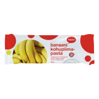 Kohupiimapasta TERE, banaani, D-vitamiiniga, 4%, 300g (kogus 5 tükki)