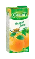 Apelsinimahl GRAND 100% 1 L (kogus 12 tükki)