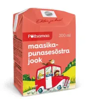 Maasika-punasesõstrajook PÕLTSAMAA, 200ml (kogus 24 tükki)