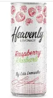 Limonaad HEAVENLY vaarika-rabarberimaitseline, 0,33L, purk (kogus 24 tükki)
