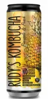 Karastusjook RUDY'S, Kombucha, Pineapple & Peach, 330ml, purk