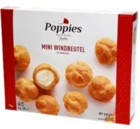 Külmutatud profitroolid POPPIES, 10tk/pakis 250g (kogus 10 tükki)