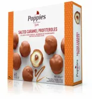 Profitroolid soolakaramelliga, POPPIES, 12tk/pakk 240g (kogus 10 tükki)