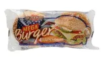 QUICKBURY Mega hamburgerisai, seesamiseemnetega, 4tk, 300g (kogus 4 tükki)