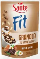 Röstitud müsli  SANTE Fit Granola Pähkli-kakao, ilma lisatud suhkruta 300g
