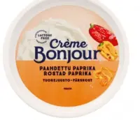 Toorjuust CREME BONJOUR röstitud paprikaga, laktoosivaba 200g (kogus 5 tükki)